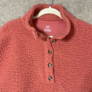 Aerie Button Neck Cloud Sherpa Pullover